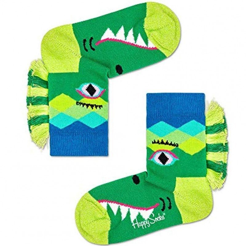 HAPPY SOCKS Chaussettes Enfant Coton bio CRAZYCROCODILE Vert