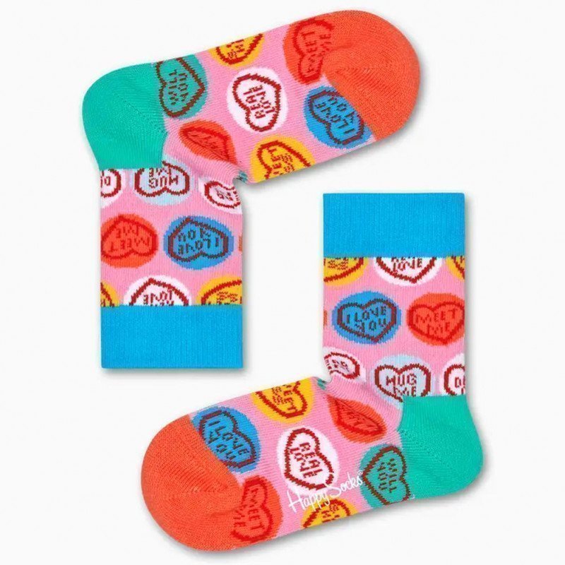 HAPPY SOCKS Chaussettes Enfant Coton bio SWEATHEART Rose