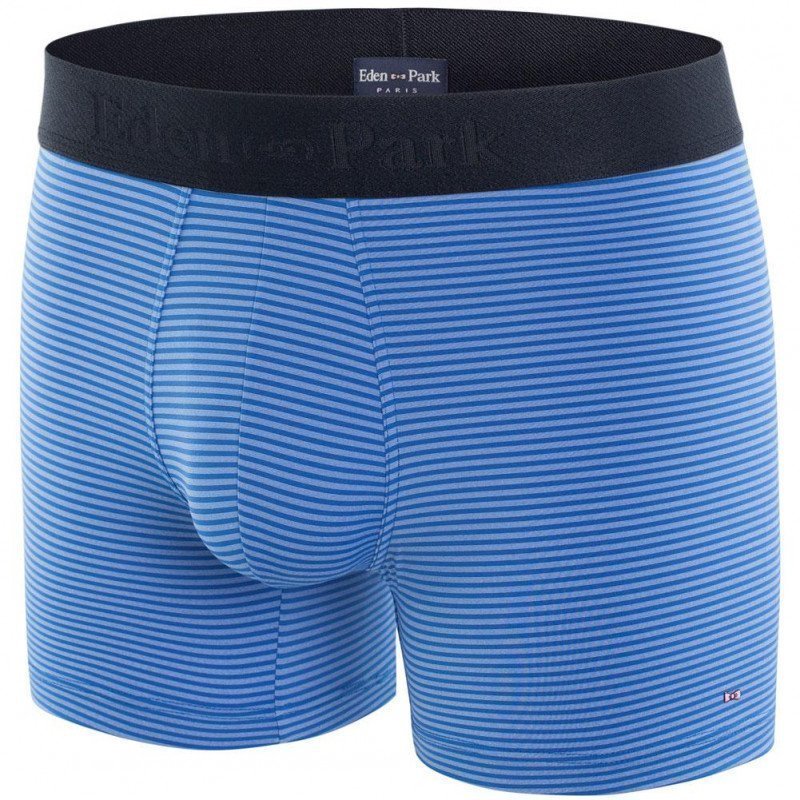 EDEN PARK Boxer Homme Microfibre ELEGANT Bleu Ciel Marine