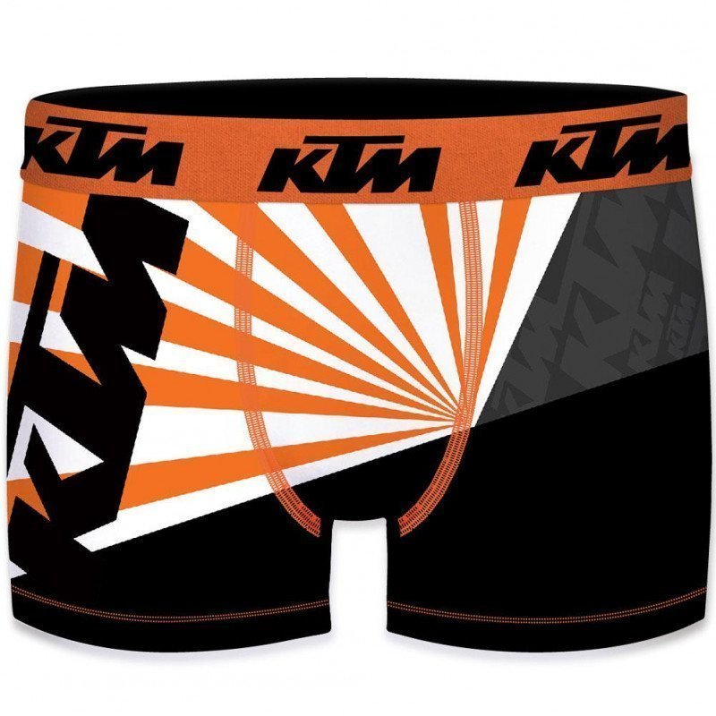 Boxer Homme SOL Orange et Blanc