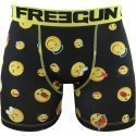 FREEGUN Boxer Garçon Microfibre KAK Noir Jaune PREMIUM