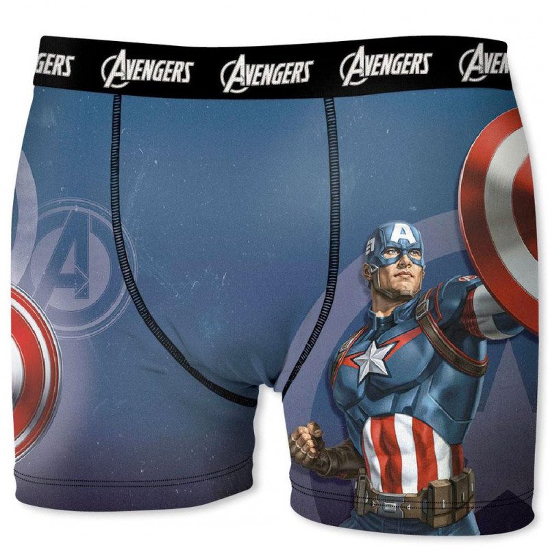 Boxer Garçon CAPAV3 Bleu et Noir