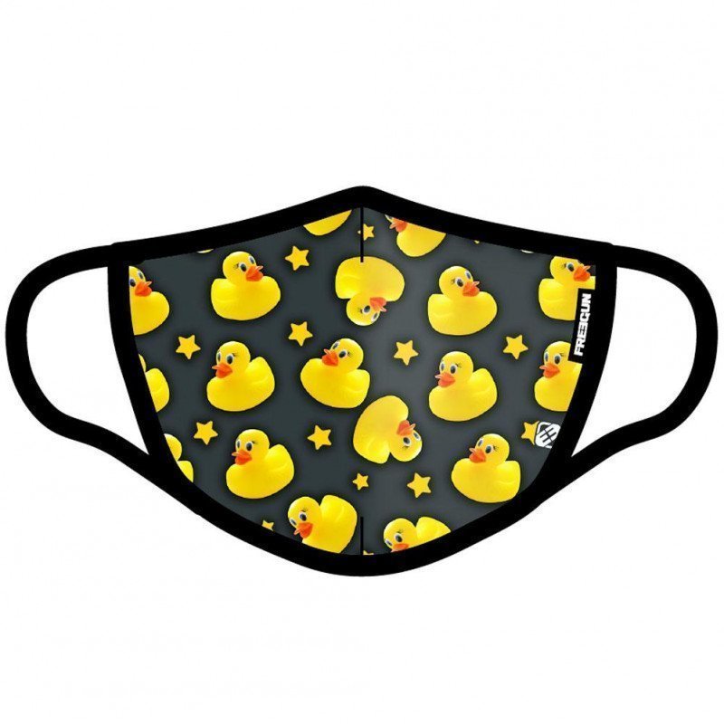 FREEGUN Masque Enfant Tissu Lavable ASS1 DUCK Noir Jaune