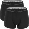 REEBOK Lot de 2 Boxers Homme Coton BASICX2 Noir Noir