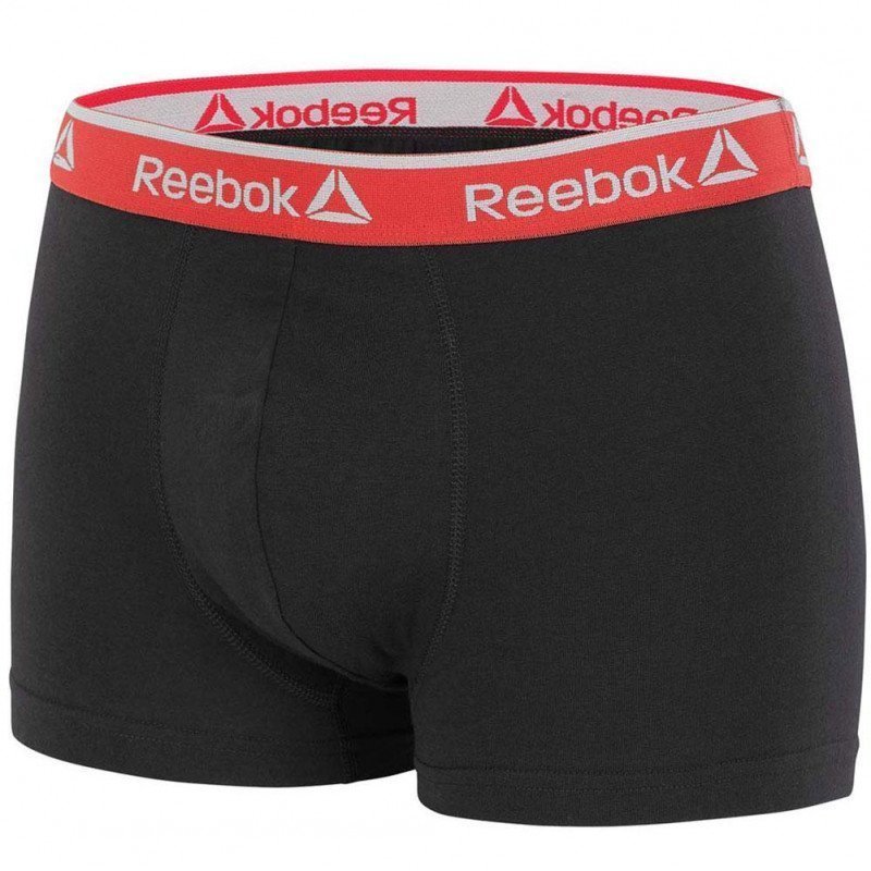 REEBOK Boxer Homme Coton BLACK Rouge