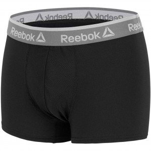 REEBOK Boxer Homme Coton BLACK Gris