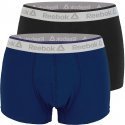 REEBOK Lot de 2 Boxers Homme Coton COLORX2 Noir Marine