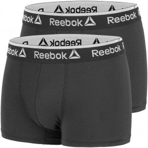 REEBOK Lot de 2 Boxers Homme Microfibre PERFX2 Noir Noir