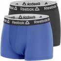 REEBOK Lot de 2 Boxers Homme Microfibre PERFX2 Noir Bleu