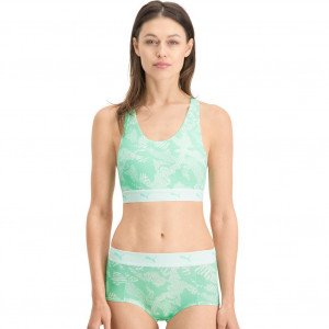 PUMA Brassière Femme Coton AOP Mint