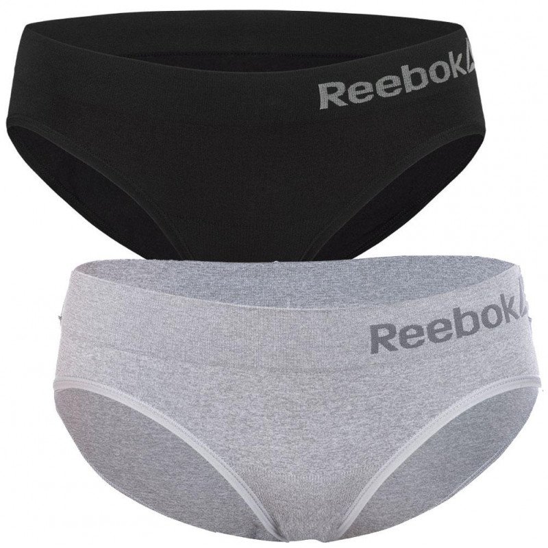 REEBOK Lot de 2 Shortys Femme Microfibre SSX2 Gris Noir