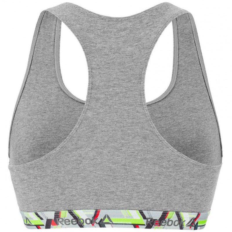 REEBOK Brassière Femme Coton CONTRA Gris