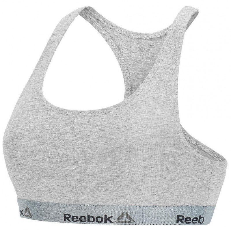 REEBOK Brassière Femme Coton BASIC Gris