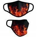 FREEGUN Masque Adulte Tissu Lavable ASS1 FEU Noir Rouge