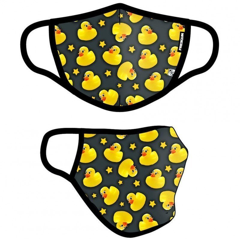 FREEGUN Masque Enfant Tissu Lavable ASS1 DUCK Noir Jaune