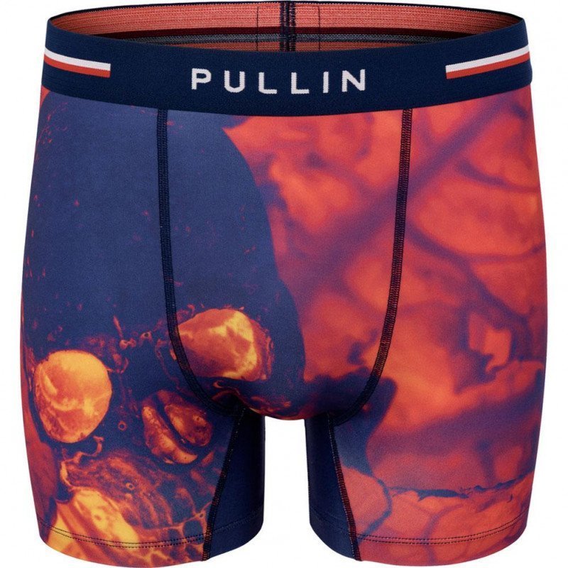 Boxer long Homme SKULLPURPLE Bleu et Rouge