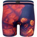 PULL IN Boxer Long Homme Microfibre SKULLPURPLE Bleu Rouge