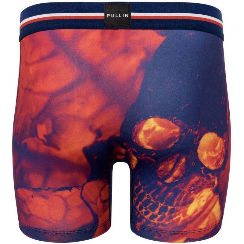 Boxer long Homme SKULLPURPLE Bleu et Rouge