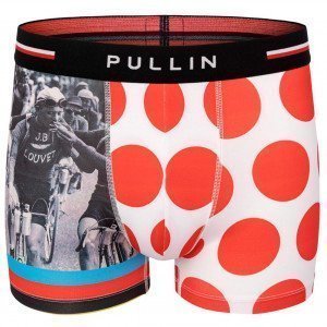 PULL IN Boxer Homme Microfibre GRIMPEUR Blanc Rouge
