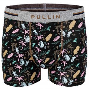 PULL IN Boxer Homme Coton Bio COLORPALM Noir Gris