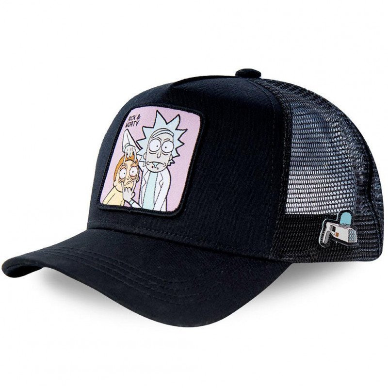 RICK ET MORTY Casquette Homme MicroCoton LOO1 Noir Rose CAPSLAB