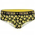 FREEGUN Shorty Fille Microfibre M2TI12 Noir Jaune LOONEY TUNES