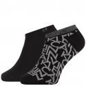 CALVIN KLEIN 2 paires Socquettes Homme MicroCoton CALVIN Noir