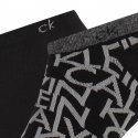 CALVIN KLEIN 2 paires Socquettes Homme MicroCoton CALVIN Noir