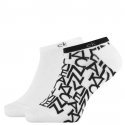 CALVIN KLEIN 2 paires Socquettes Homme MicroCoton CALVIN Blanc