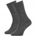 LOT DE 2 Chaussettes Chaussettes Homme CASUAL FLATKNIT Gris et Anthracite