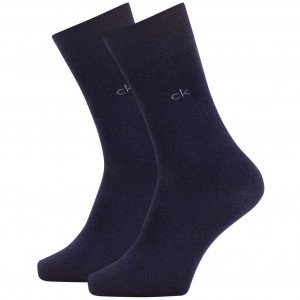LOT DE 2 Chaussettes Chaussettes Homme CASUAL FLATKNIT Bleu et Marine