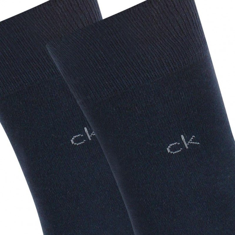 LOT DE 2 Chaussettes Chaussettes Homme CASUAL FLATKNIT Bleu et Marine