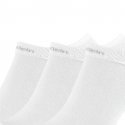 CALVIN KLEIN Lot 3 paires de Socquettes Homme MicroCoton CUSHION Blanc