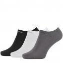 CALVIN KLEIN Lot 3 paires de Socquettes Homme MicroCoton CUSHION Noir Blanc Gris