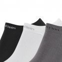 LOT DE 3 Socquettes Chaussettes Homme CUSHION Noir et Blanc