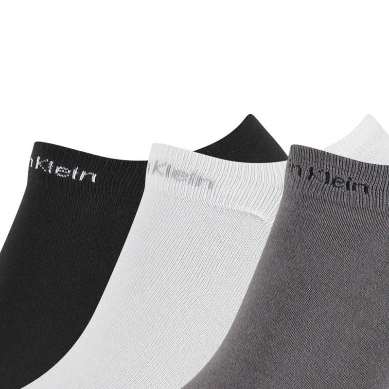 LOT DE 3 Socquettes Chaussettes Homme CUSHION Noir et Blanc