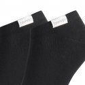 LOT DE 2 Socquettes Chaussettes Femme ORGANIC Noir et Argent