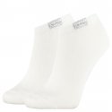 CALVIN KLEIN Lot 2 paires de socquettes Femme Coton Bio ORGANIC Blanc