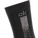 CALVIN KLEIN Chaussettes Femme Viscose CRYSTAL LOGO Noir Argent