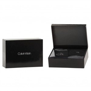 CALVIN KLEIN Coffret 3 paires Chaussettes Femme CRYSTAL LOGO Noir
