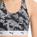 PUMA Brassière Femme Coton AOP Noir