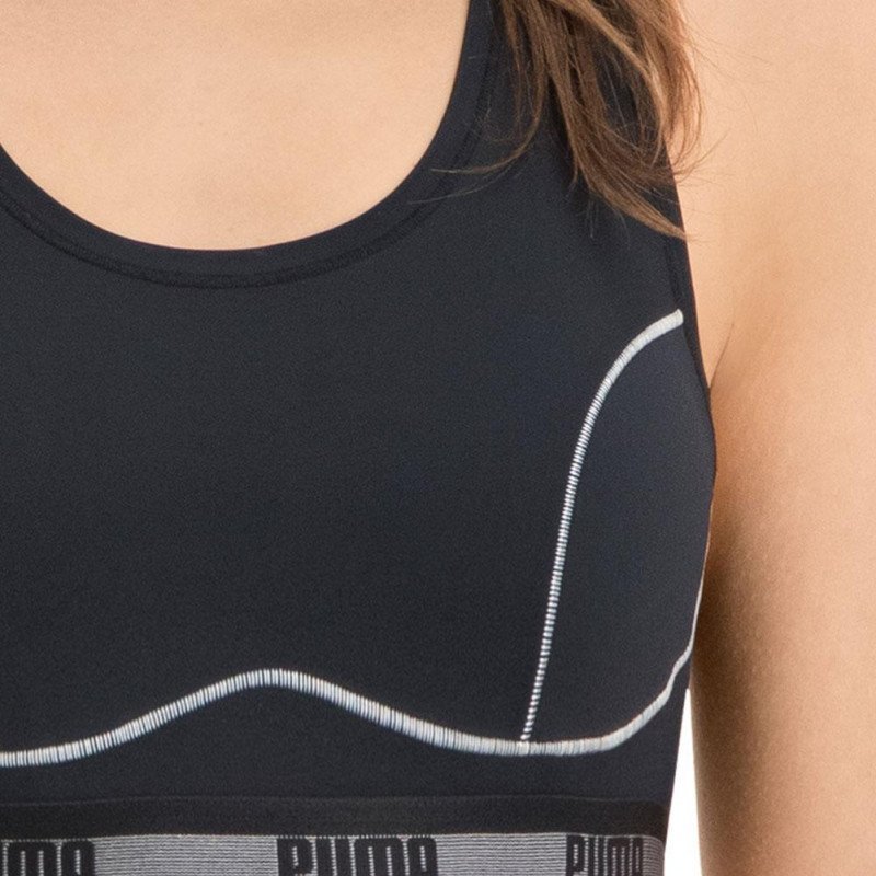 PUMA Brassière coquée Femme Microfibre RACER Noir