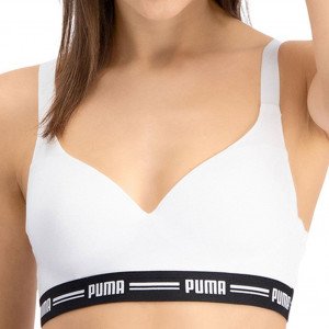 PUMA Brassière coquée Femme Coton ICONIC TOP Blanc