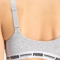 PUMA Brassière coquée Femme Coton ICONIC TOP Souris chiné