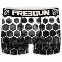 FREEGUN Boxer Homme Microfibre HEX Noir Blanc PREMIUM