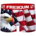 FREEGUN Boxer Homme Microfibre EAG Rouge Bleu PREMIUM