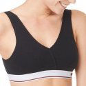 FILA Brassière Femme Coton LIGNES Noir