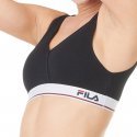 FILA Brassière Femme Coton LIGNES Noir