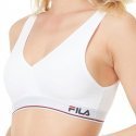 FILA Brassière Femme Coton LIGNES Blanc