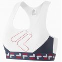 FILA Brassière Femme Microfibre LETTER Blanc Marine